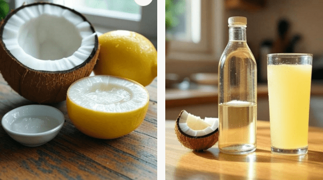 Coconut Oil and Lemon Juice